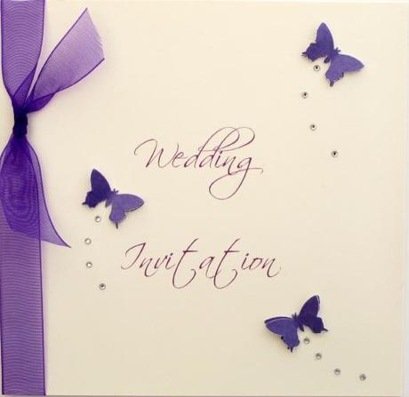 butterfly wedding invitation