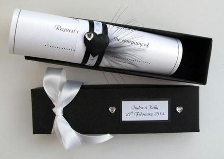 wedding scroll invitation