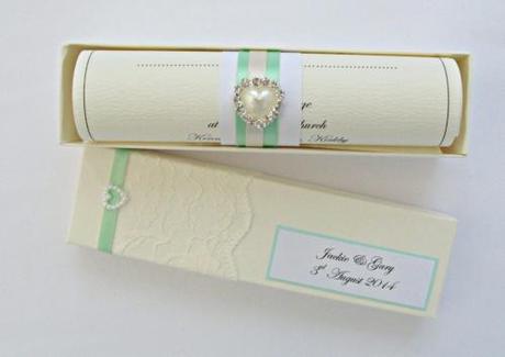 wedding invitation scroll