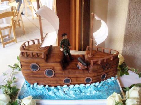 Ship wedding cake