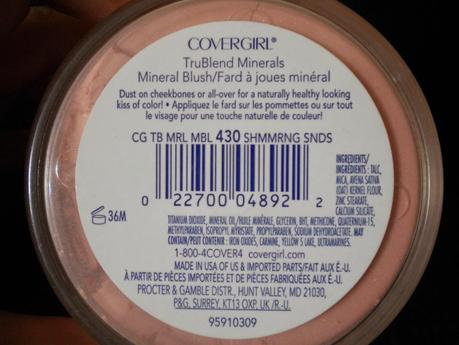 Review: CoverGirl TRUblend Minerals Blush SHIMMERING SANDS (430)
