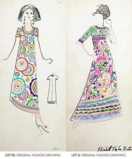 Karl Lagerfeld 1960s Fashion Sketchbooks for auction January 11