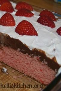 Strawberry Chocolate Almond Poke Cake/Kelli’s Kitchen
