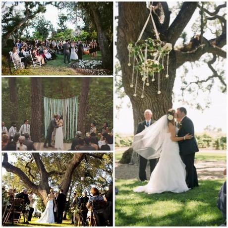 Vintage wedding in forest