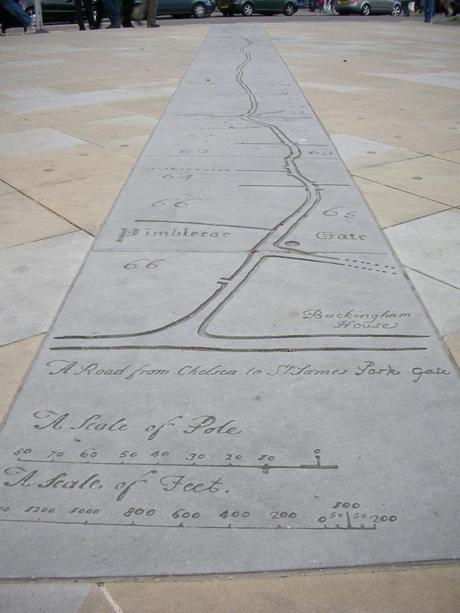 Duke of York Square, London - Old Map Inscription