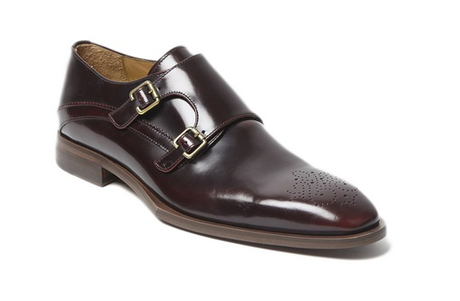 Dapper Any Way You Strap It:  Oliver Sweeney Teulada Burgundy Double Monk Strap Shoe