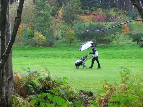 golfer in the rain