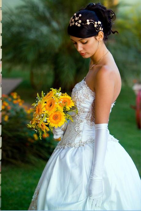 Bride with intricate updo