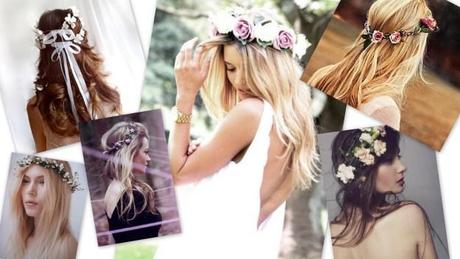 Bridal hairstyle collage