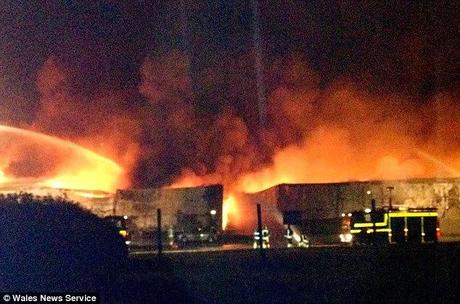 Crisp factory fire in Newport, South Wales - Arson - man sentenced..
