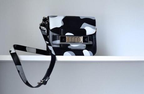 Proenza Schouler tiny PS11 camo black and white print