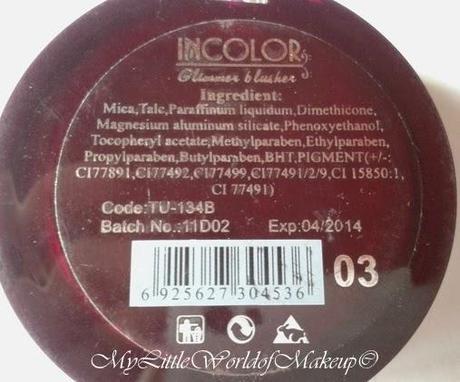 Incolor Glimmer Blusher in no.03