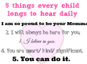 Things Every Child Longs Hear Daily.