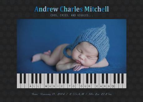 birth announcements - Music to our Ears