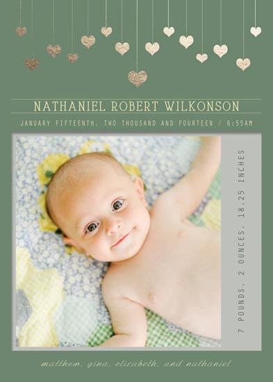 birth announcements - Hanging Hearts