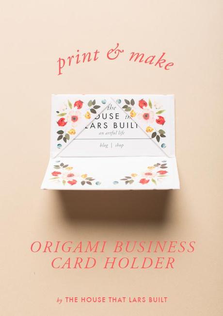 Print & make origami business card holder