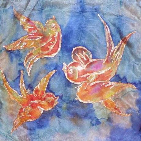 Painting Birds on Silk