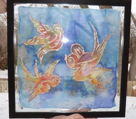 Painting Birds on Silk