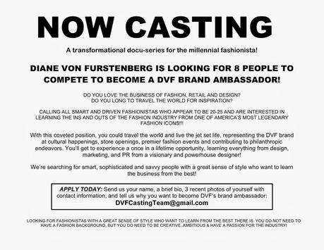 Casting: Diane von Fürstenberg is looking for brand ambassadors