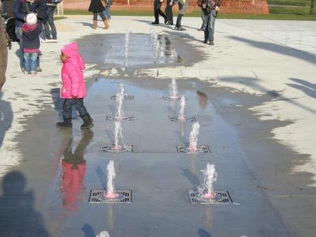 Chumleigh Gardens Under 5's Playground, London - Water Jets in Hard Paved Area