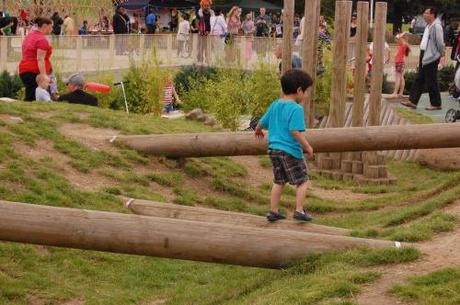 Chumleigh Gardens Under 5's Playground, London - Balance Logs