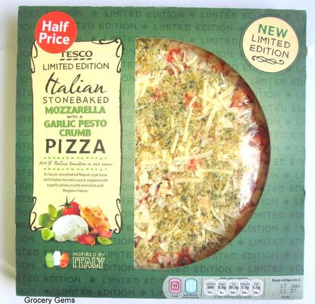 Review: Tesco Limited Edition Mozzarella & Garlic Pesto Crumb Pizza