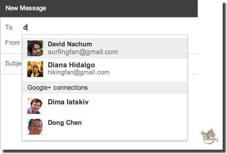 new gmail google+ feature