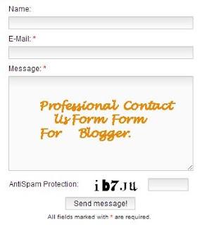 How To Add Professional Contact Us Form Widget In Blogger