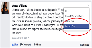 Facebook Introduced Embed Posts Feature