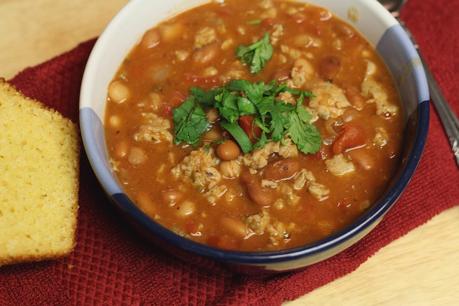 on white bean & chicken sausage chili...