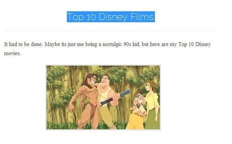 Disney Top 10