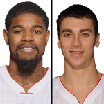 Amir Johnson and Tyler Hansbrough Toronto Raptors