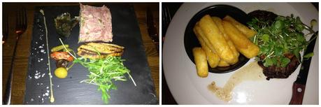 woodbury park hotel exeter food atrium restaurant steak starter