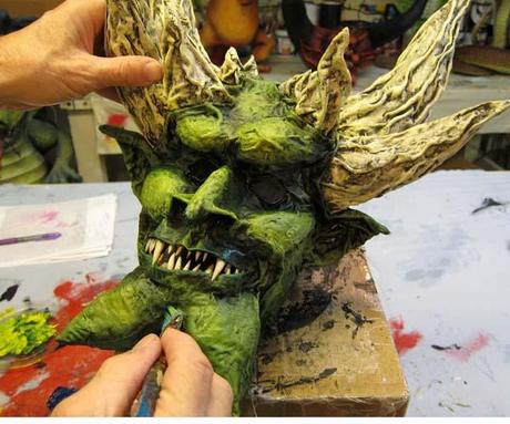 paper mache mask-highlights