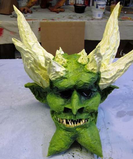 paper mache mask-finish paint