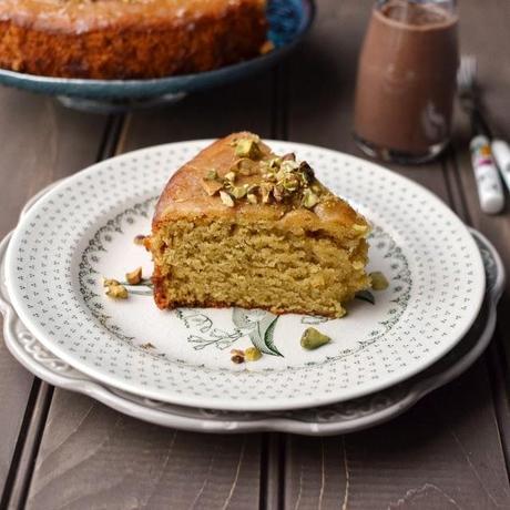 Pistachio Cake (eggless recipe)