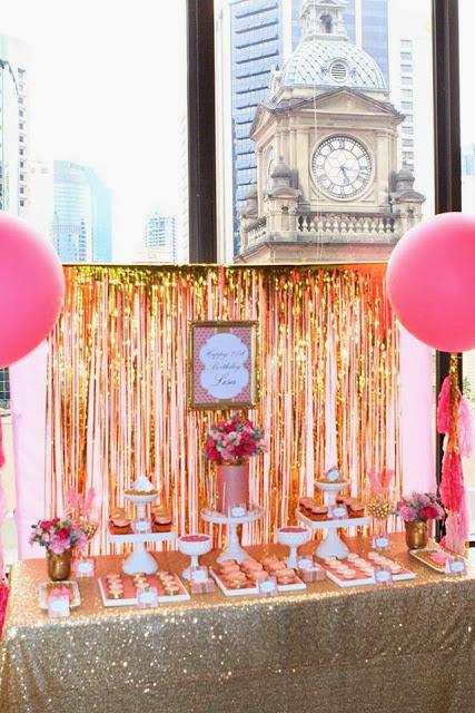 Pink and Gold 21st Birthday by Perfectly Sweet