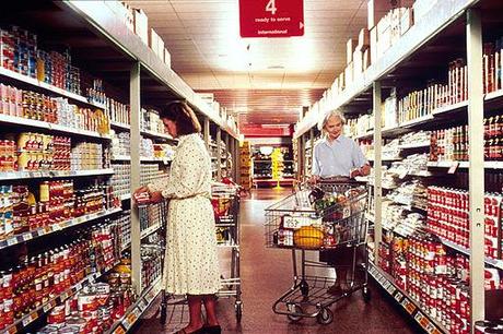 Women grocery shopping