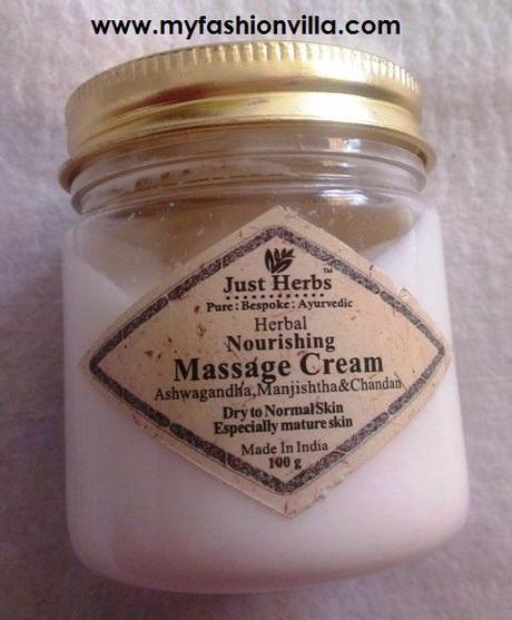 Just Herbs Herbal Nourishing Massage Cream