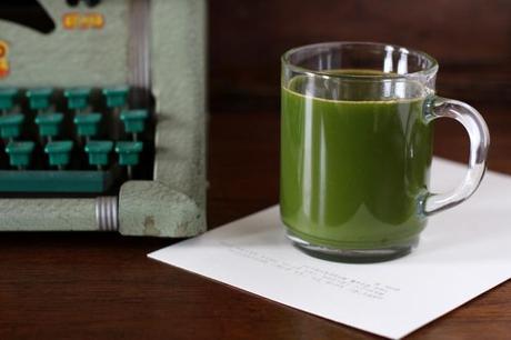 Typewriter and Green Juice
