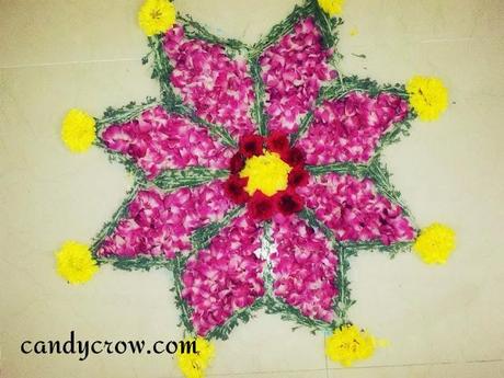 flower  Rangoli Designs For Pongal, Diwali and Karthikai Deepam
