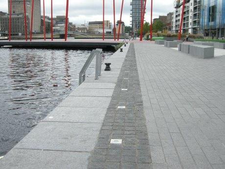 Grand Canal Square, Dublin, Ireland - Canal Edge Detail