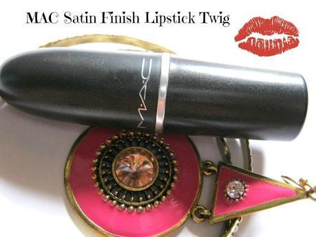 MAC Satin Finish Lipstick TWIG Review, Swatches and FOTD