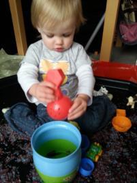 Coloured Rice Sensory Play