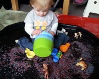 Coloured Rice Sensory Play