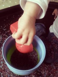 Coloured Rice Sensory Play