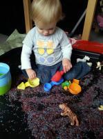 Coloured Rice Sensory Play