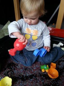 Coloured Rice Sensory Play