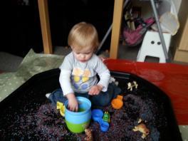 Coloured Rice Sensory Play