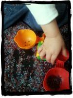 Coloured Rice Sensory Play